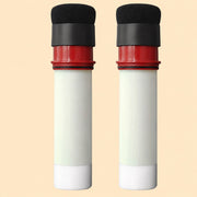 Two neutral Italian leather shoe cream refills with application sponges